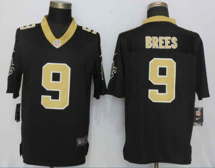 Men NFL New Nike New Orleans Saints 9 Brees Black 2017 Vapor Untouchable Limited jersey